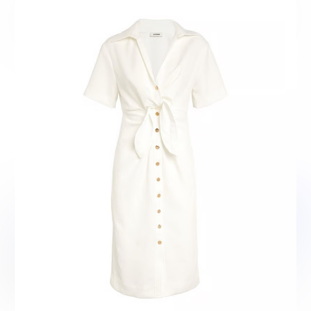 NEW NWT SANDRO Nacre Tie Shirt Dress